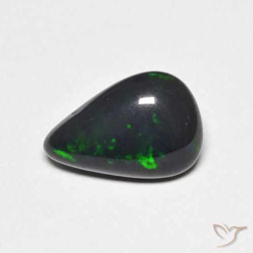 1.21ct 天然 マルチカラー オパール, 洋梨の形, オペーク