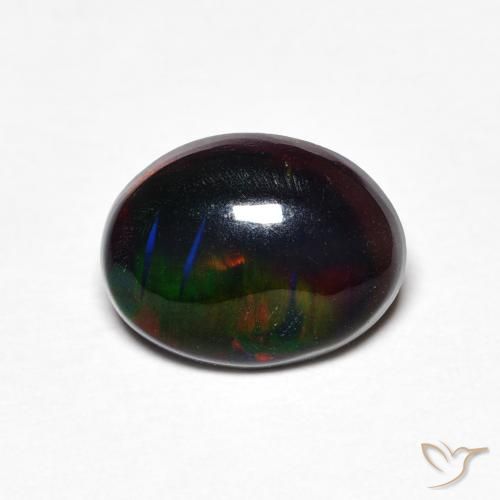 0.97ct 天然 マルチカラー オパール, 楕円形, オペーク