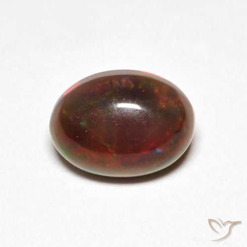 1.10ct 天然 マルチカラー オパール, 楕円形, オペーク