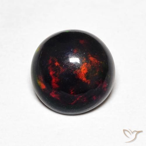 0.64ct 天然 マルチカラー オパール, ラウンド, オペーク