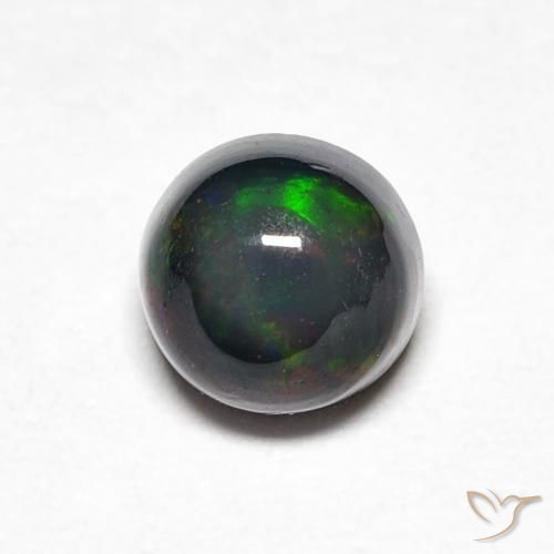 0.44ct 天然 マルチカラー オパール, ラウンド, オペーク