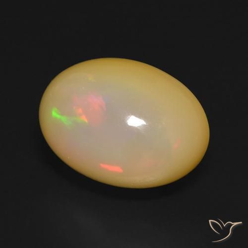 5.52ct 天然 マルチカラー オパール, 楕円形, 半透明, Photo A