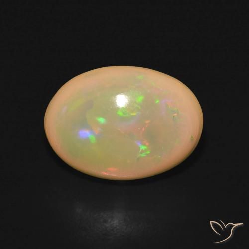 2.58ct 天然 マルチカラー オパール, 楕円形, 半透明