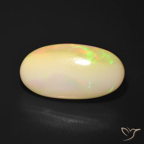 7.25ct 天然 マルチカラー オパール, 楕円形, 半透明