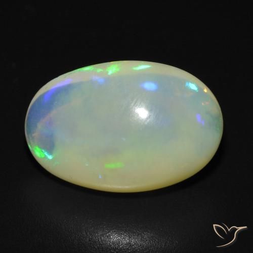 3.33ct 天然 マルチカラー オパール, 楕円形, 透明