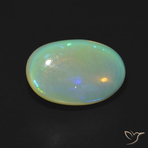 2.95ct 天然 マルチカラー オパール, 楕円形, 透明