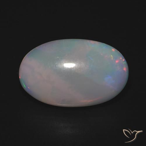 3.93ct 天然 マルチカラー オパール, 楕円形, 半透明