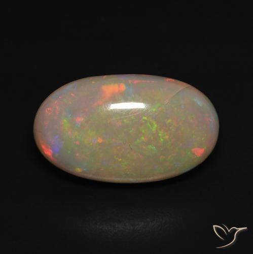 3.28ct 天然 マルチカラー オパール, 楕円形, 半透明