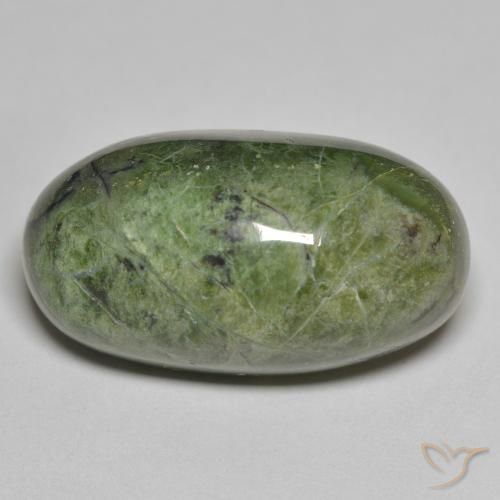 22.64ct 天然 アーシーグリーン オパール, 楕円形, オペーク