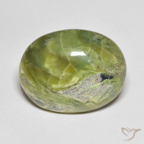 11.93ct 天然 アースグリーン オパール, 楕円形, オペーク