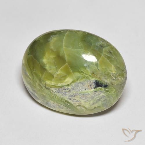 11.93ct 天然 アースグリーン オパール, 楕円形, オペーク