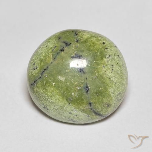 4.64ct 天然 黄みがかったグリーン オパール, 楕円形, オペーク, Photo A