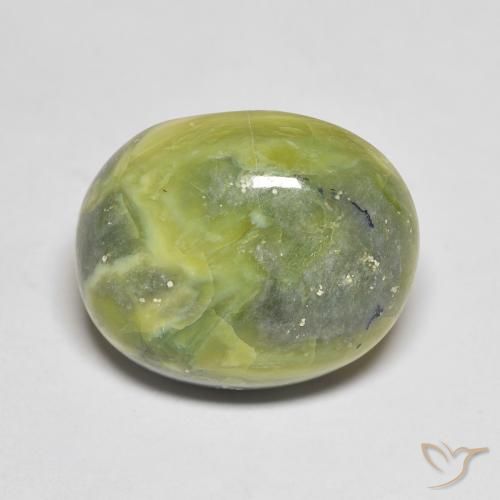 11.89ct 天然 アースグリーン オパール, 楕円形, オペーク