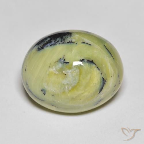 14.17ct 天然 ライトグリーン オパール, 楕円形, オペーク