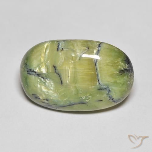 10.83ct 天然 ウォームグリーン オパール, 楕円形, オペーク