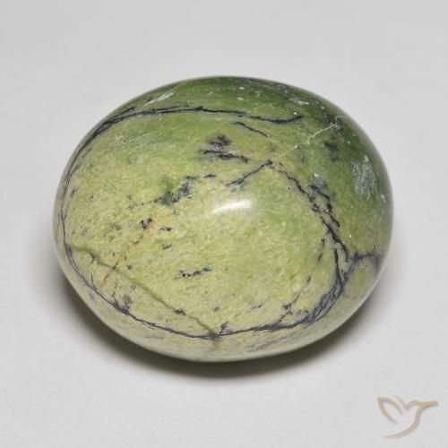 18.90ct 天然 ミディアムグリーン オパール, 楕円形, オペーク