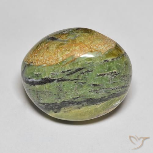 16.51ct 天然 アースグリーン オパール, 楕円形, オペーク