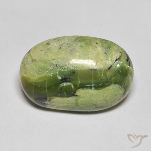 8.21ct 天然 ミディアムグリーン オパール, 楕円形, オペーク