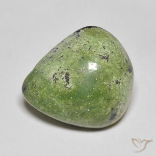 9.03ct 天然 アーシーグリーン オパール, 洋梨の形, オペーク