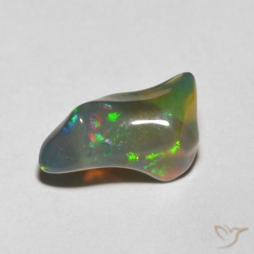1.45ct 天然 マルチカラー オパール, ファンシー, 半透明