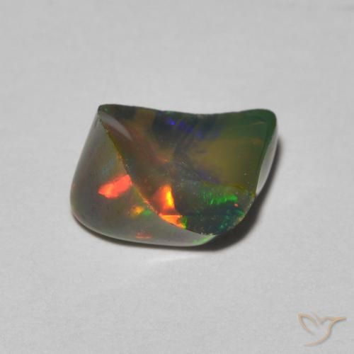 1.05ct 天然 マルチカラー オパール, ファンシー, 半透明