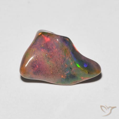 1.85ct 天然 マルチカラー オパール, ファンシー, 半透明