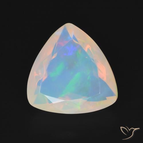 2.98ct 天然 マルチカラー オパール, トリリオン, 透明