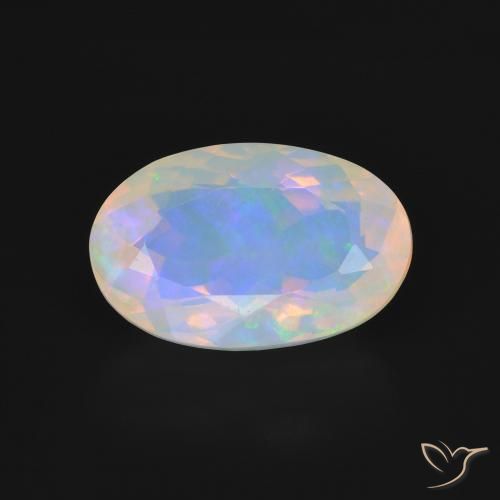 3.34ct 天然 マルチカラー オパール, 楕円形, 透明