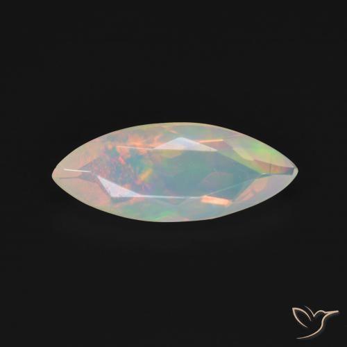 1.09ct 天然 マルチカラー オパール, マーキーズ, 透明