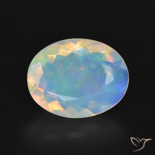 2.76ct 天然 マルチカラー オパール, 楕円形, 透明