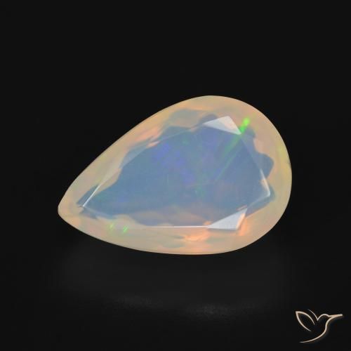 5.50ct 天然 マルチカラー オパール, 洋梨の形, 透明