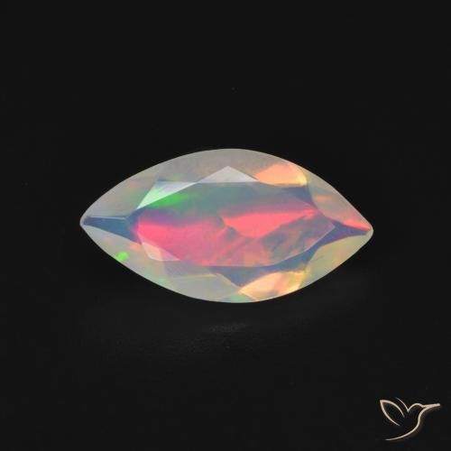 1.31ct 天然 マルチカラー オパール, マーキーズ, 透明