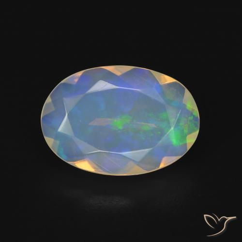 2.05ct 天然 マルチカラー オパール, 楕円形, 透明
