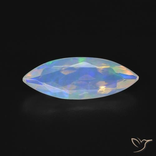 1.35ct 天然 マルチカラー オパール, マーキーズ, 透明