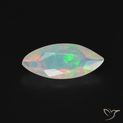 0.75ct 天然 マルチカラー オパール, マーキーズ, 透明