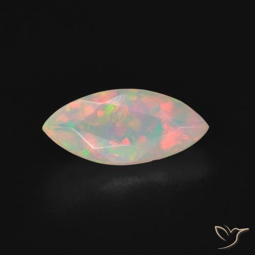 0.71ct 天然 マルチカラー オパール, マーキーズ, 透明