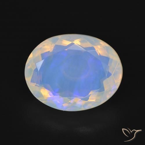 4.17ct 天然 マルチカラー オパール, 楕円形, 透明
