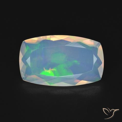 2.67ct 天然 マルチカラー オパール, クッション, 透明