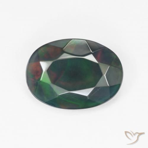 1.93ct 天然 マルチカラー オパール, 楕円形, オペーク