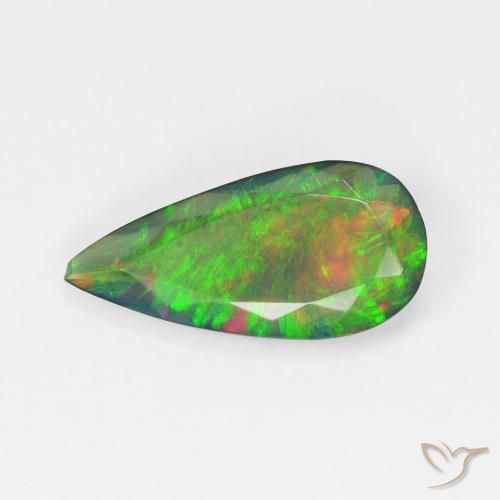 1.78ct 天然 マルチカラー オパール, 洋梨の形, 透明