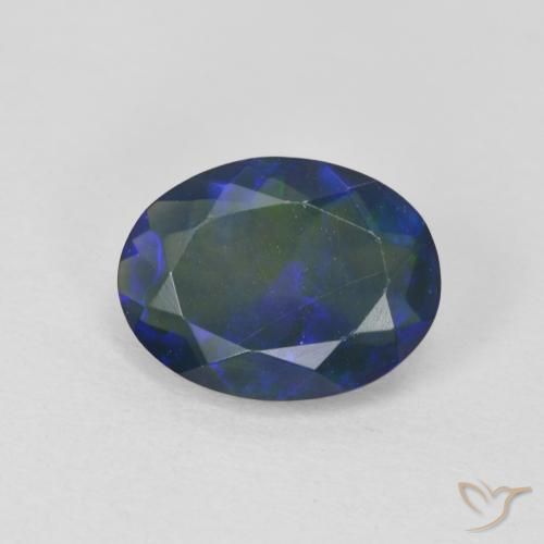 1.35ct 天然 マルチカラー オパール, 楕円形, 透明