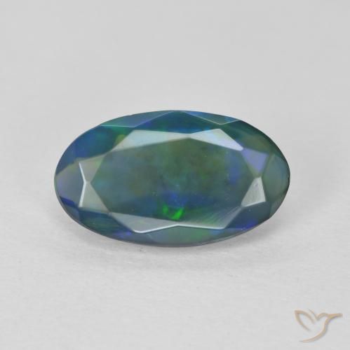 1.12ct 天然 マルチカラー オパール, 楕円形, 透明