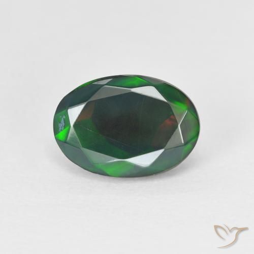 1.52ct 天然 マルチカラー オパール, 楕円形, 透明