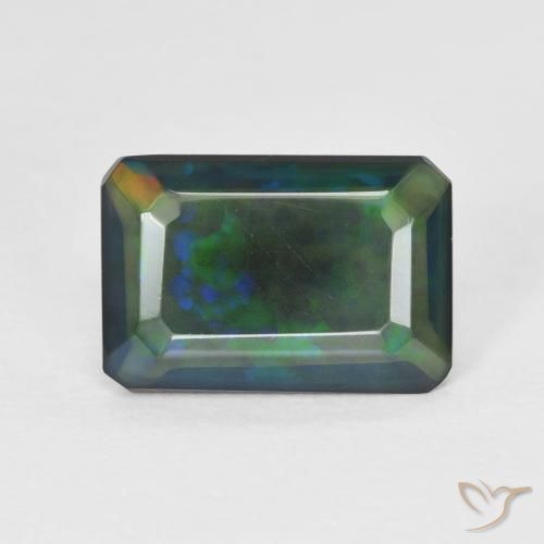0.99ct 天然 マルチカラー オパール, 八角形 / エメラルドカット