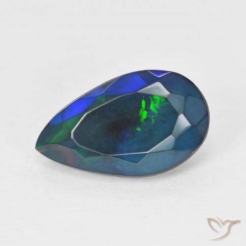 2.34ct 天然 マルチカラー オパール, 洋梨の形, 半透明