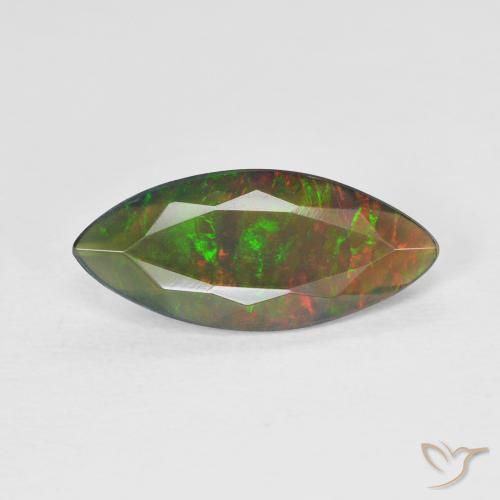 1.53ct 天然 マルチカラー オパール, マーキーズ, 半透明