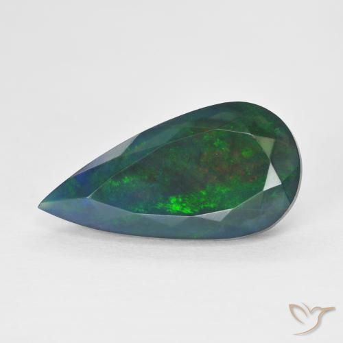 3.48ct 天然 マルチカラー オパール, 洋梨の形, 半透明