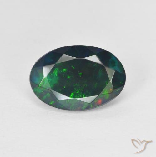 1.62ct 天然 マルチカラー オパール, 楕円形, 半透明