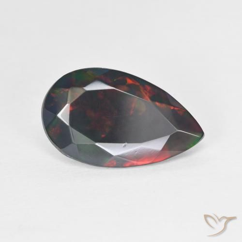 2.20ct 天然 マルチカラー オパール, 洋梨の形, 半透明