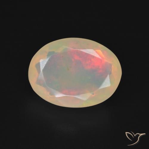 2.21ct 天然 マルチカラー オパール, 楕円形, 半透明